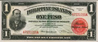 Philippine notgeld 1 Peso, 1918 image