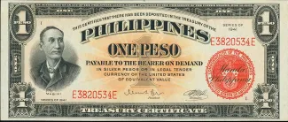 Philippine notgeld 1 Peso, 1941 image