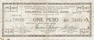 Philippine notgeld 1 Peso, 1942 image