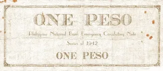 Philippine notgeld 1 Peso, 1942 reverse