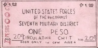 Philippine notgeld 1 Peso, 1944 image