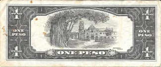 Philippine notgeld 1 Peso, 1951-1970 reverse