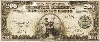 Philippine notgeld 200 Pesos, 1908 image