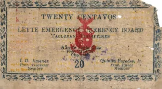 Philippine notgeld 20 Centavos, 1942 image