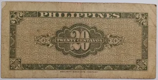 Philippine notgeld 20 Centavos, 1951 reverse