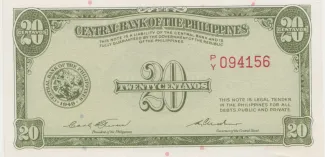 Philippine notgeld 20 Centavos, 1953 image