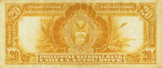 Philippine notgeld 20 Peso, 1937 reverse