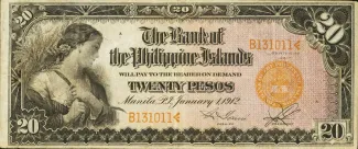 Philippine notgeld 20 Pesos, 1920 image