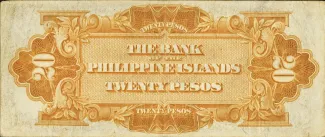 Philippine notgeld 20 Pesos, 1912-1920 reverse