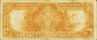 Philippine notgeld 20 Pesos, 1921 reverse