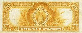 Philippine notgeld 20 Pesos, 1929 reverse