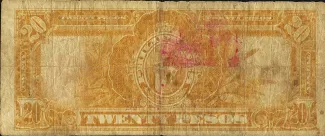 Philippine notgeld 20 Pesos, 1936-1941 reverse