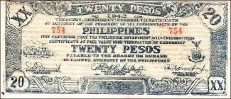 Philippine notgeld 20 Pesos, 1942 image