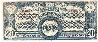 Philippine notgeld 20 Pesos, 1942 reverse