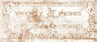 Philippine notgeld 20 Pesos, 1943 reverse