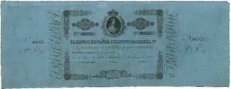 Philippine notgeld 25 Pesos Fuertes - Isabel II, 1865 image