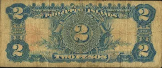 Philippine notgeld 2 Pesos, 1929 reverse