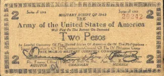 Philippine notgeld 2 Pesos, 1943 image