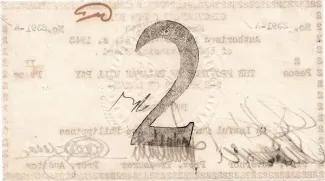 Philippine notgeld 2 Pesos, 1943 reverse