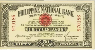 Philippine notgeld 50 Centavos, 1917 image