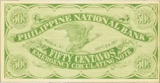 Philippine notgeld 50 Centavos, 1917 reverse
