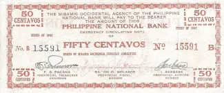 Philippine notgeld 50 Centavos, 1942 image