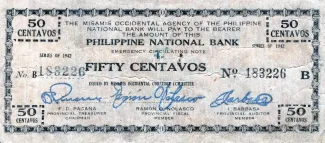 Philippine notgeld 50 Centavos, 1942 image