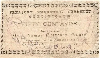 Philippine notgeld 50 Centavos, 1943 reverse