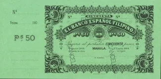 Philippine notgeld 50 Pesos, 1904 image