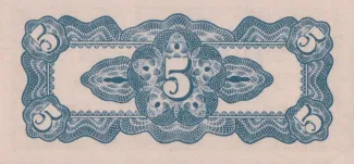 Philippine notgeld 5 Centavos, 1942 reverse