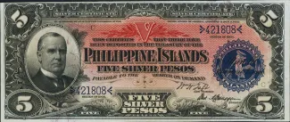Philippine notgeld 5 Pesos, 1903 image