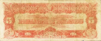 Philippine notgeld 5 Pesos, 1910 reverse