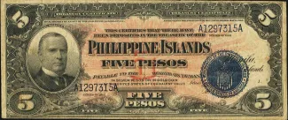 Philippine notgeld 5 Pesos, 1918 image