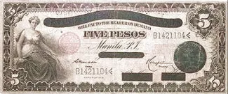 Philippine notgeld 5 Pesos, 1919 image