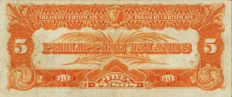 Philippine notgeld 5 Pesos, 1924 reverse
