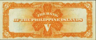 Philippine notgeld 5 Pesos, 1928-1933 reverse