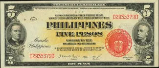 Philippine notgeld 5 Pesos, 1941 image