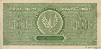 Poland 1.000.000 Marks, 1923 reverse