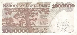 Poland 1.000.000 Zlotys, 1993 reverse