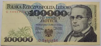 Poland 100.000 Zlotys, 1990 image