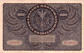 Poland 1.000 Marks, 1919 reverse