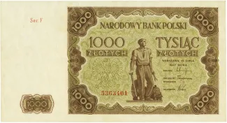 Poland 1.000 Zlotys, 1947 image