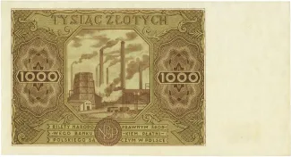 Poland 1.000 Zlotys, 1947 reverse