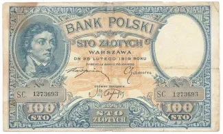Poland 100 Zlotys, 1919 image