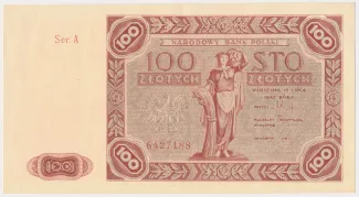 Poland 100 Zlotys, 1947 image