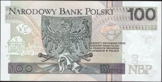 Poland 100 Zlotys, 2012-2018 reverse