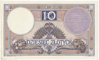 Poland 10 Zlotys, 1919 reverse