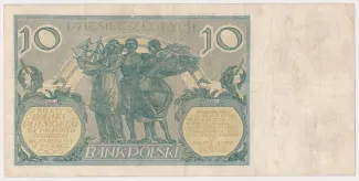 Poland 10 Zlotys, 1926 reverse