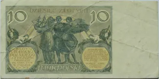Poland 10 Zlotys, 1929 reverse