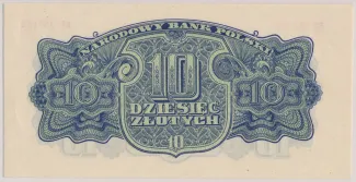 Poland 10 Zlotys, 1944 reverse